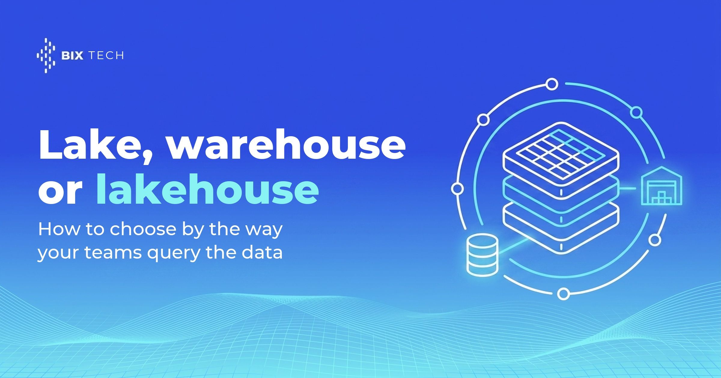 Data lake, data warehouse or lakehouse: how to choose