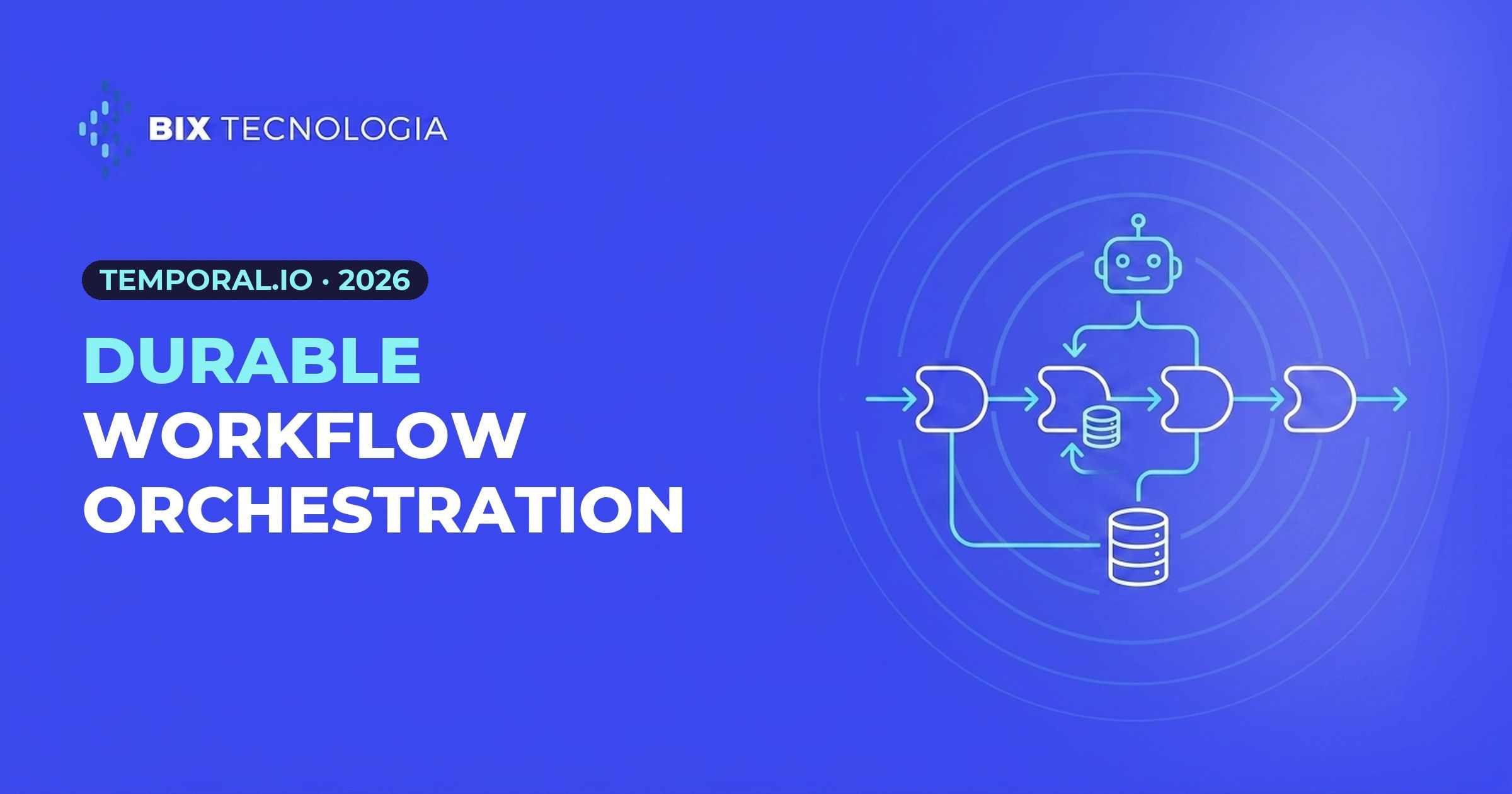 Illustration of a durable workflow with a state checkpoint, a data pipeline, and an AI agent, representing Temporal.io durable workflow orchestration